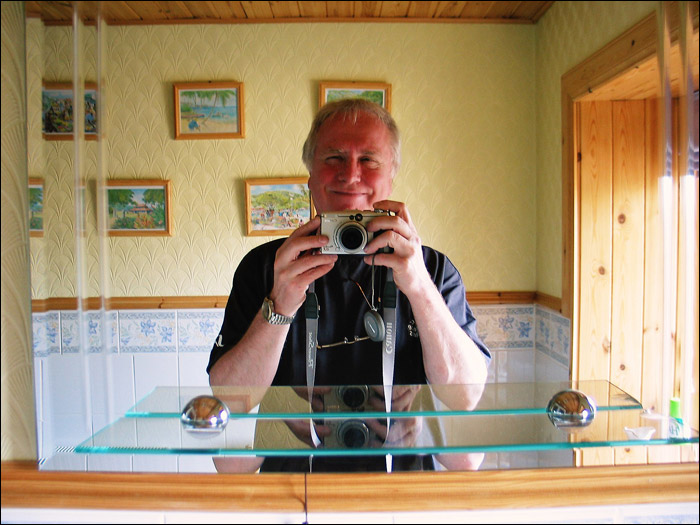 The author after the morning shower, Inverness
